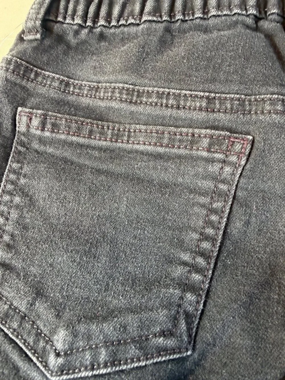 Wonder Nation Black Wash Denim Shorts Size M Girls 7-8 Elastic Back Waistband